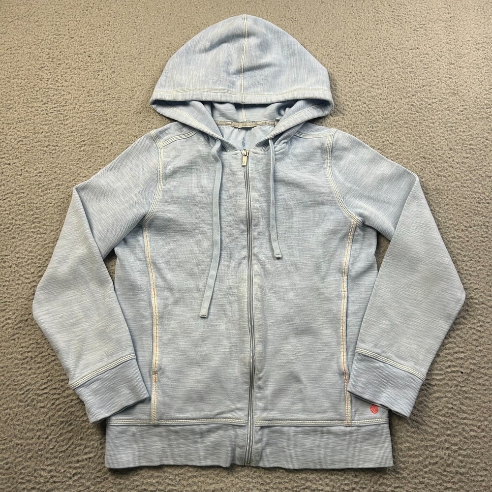 Tommy Bahama Women's Blue Tobago Bay Full Zip Hoodie Travel Size Small